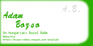 adam bozso business card